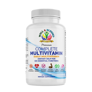 Well and Blessed a premium complete multivitamin dietary supplement.